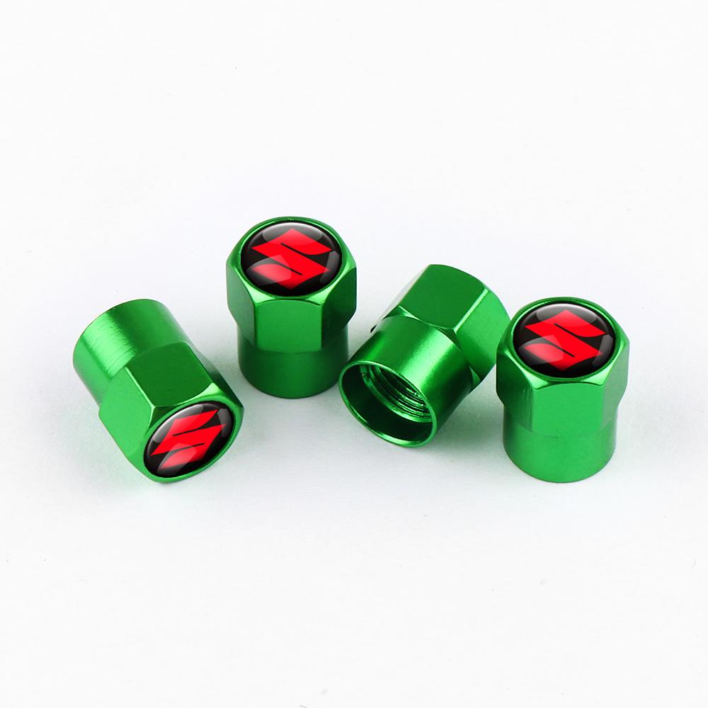 4Pcs Aluminum Alloy Caps Wheel Tire Valve Caps Auto Accessories For Suzuki Alto AX100 Liana Gsxr 600 Celerio Cross Grand Vitara