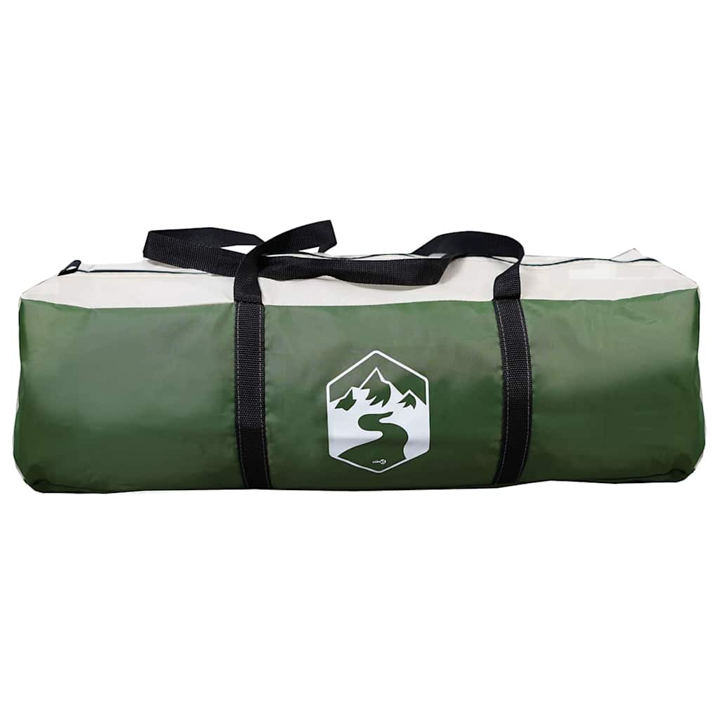 Cabin Tent for 3 Persons with Roof Green and White 320 x 320 x 203 cm