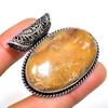 Ghost Eye Jasper Gemstone 925 Silver Plated Handmade Jewelry Pendant 1.32"