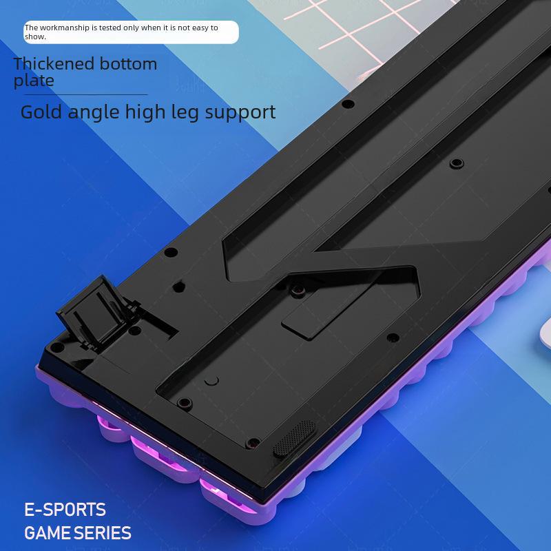 Проводная игровая клавиатура K600 с серебристой резьбой и колпачками в стиле панк