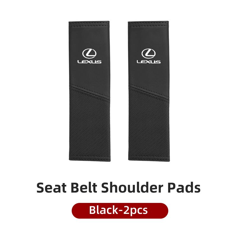 Car Seat Shoulder Pad Leather Safety Belt Protector Cover Accessories For Lexus UX250h RX450h CT200h RX400h NX300h RX350 RX300UJ0