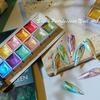 12 Colors Watercolor Paints Glitter Soilid Powder Shimmer Chrome Pigment Holographic Dusts For Nails Art Paintings