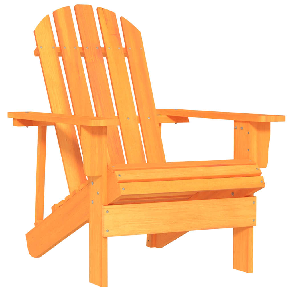 Adirondack Garden Chair Solid Pine Wood Orange