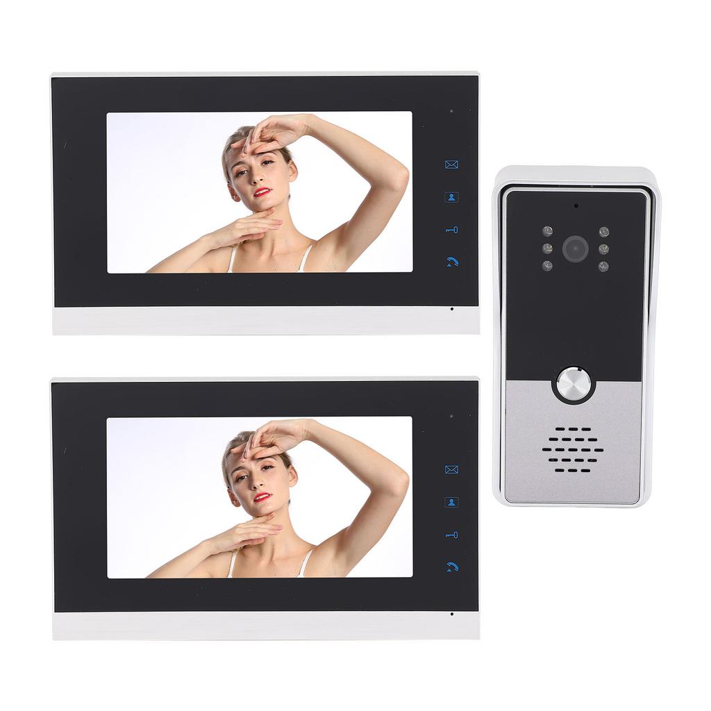 Проводная система видеодомофона для квартиры, 2 блока, 7-дюймовый сенсорный экран, видеодомофон с камерой