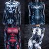 3D Digital Printing Stage Performance Costumes Adults Halloween Events Carnival Theme Party Cosplay Outfit Pretend Game Jumpsuit