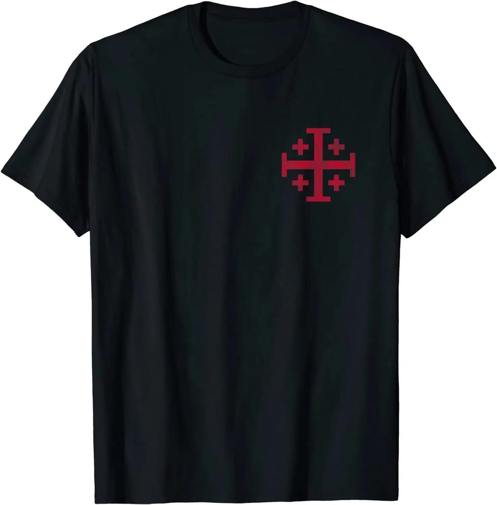 2025 Knight's Templar Jerusalem Cross Kingdom of Jerusalem Men T-Shirt Short Sleeve Casual 100% Cotton O-Neck Summer TShirt