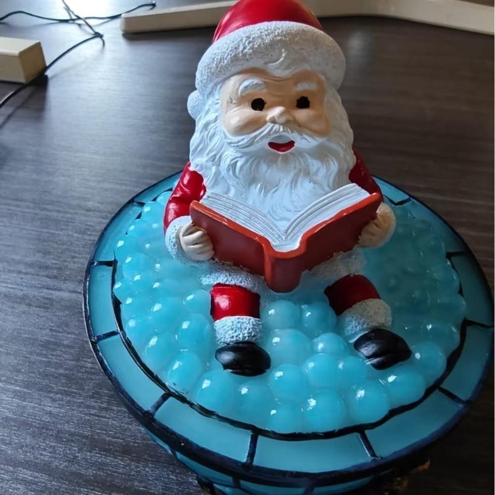 Resin Christmas Santa Bubble Bath Lamp Small Desktop Ornament Creative Santa Night Light