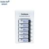 Интеллектуальное зарядное устройство на 6 слотов с 6 перезаряжаемыми батареями 2700AA напряжением 1,2 В