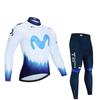 Movistar Autumn Cycling Jersey Set Ropa Ciclismo Spring Man Long Sleeve Bicycle Clothing MTB Jersey Bicicleta Maillot Culotte