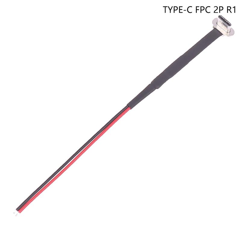 Разъем Type-C Micro USB 'папа' с FPC 2-контактным 3-контактным; Плоский удлинительный провод для быстрой зарядки с резистором R1 для мобильных телефонов