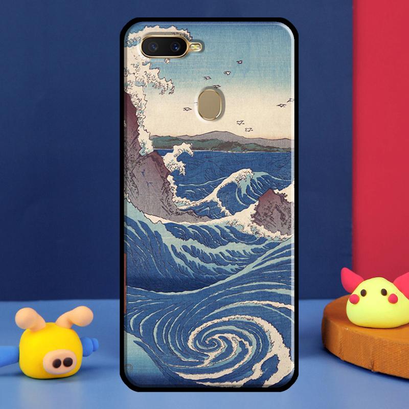 Японский стиль Искусство Чехол для Oppo A16 A76 A96 A58 A78 A98 A5 A9 A91 A15 A17 A77 A52 A72 A74 A94 A54S A57S Чехол