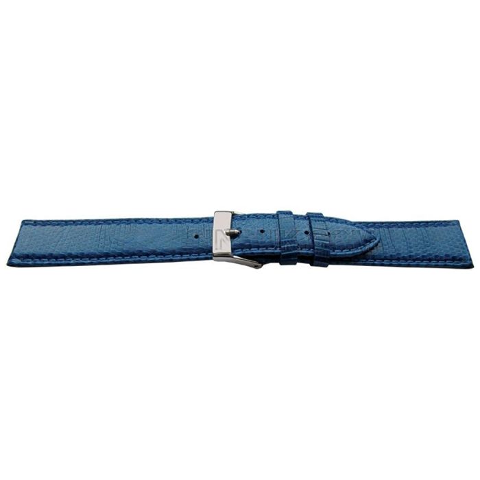 Bracelet montre - MY-MONTRE - Lézard véritable - Bleu royal - 16/14 mm - Fait main Italie