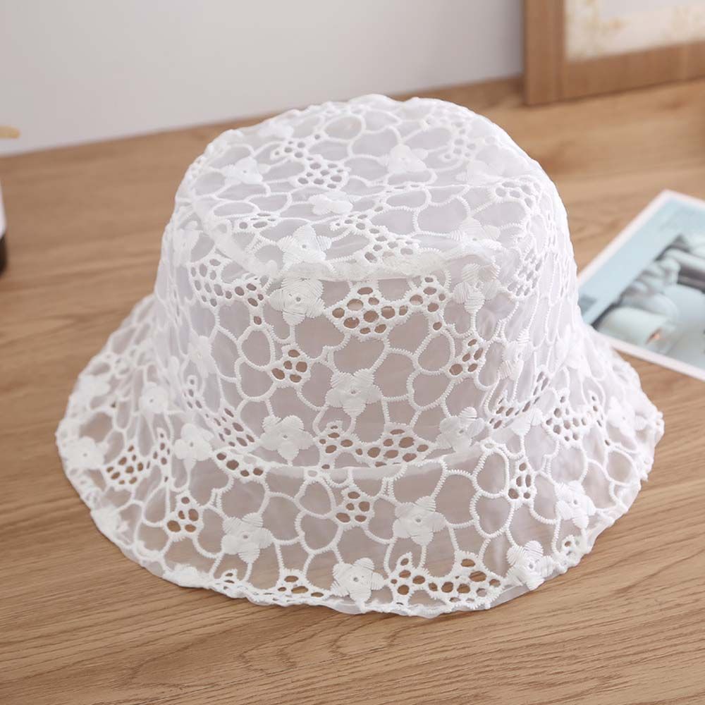 Pure Color Caps Sun Protection Summer Hat Mesh Basin Lace Bucket Hat Sun Cap Female Hats Sun Hat