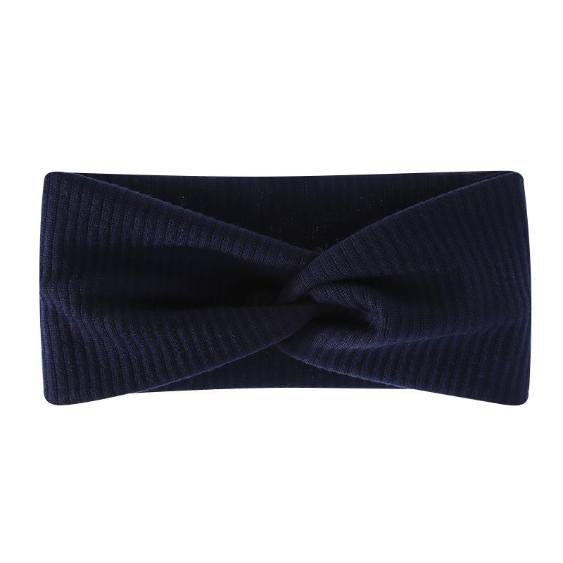 Ribbed Cotton Cross Twist Headband Wide Sports Headband Yoga Sweatband Hair Accessories