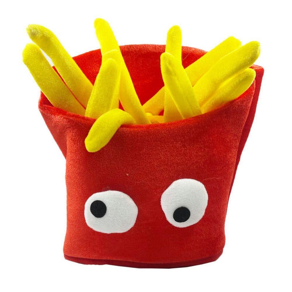 Cartoon Decorative Fries Hat Cute Halloween Cap Beach Cap Photo Props Cap  Birthday Props