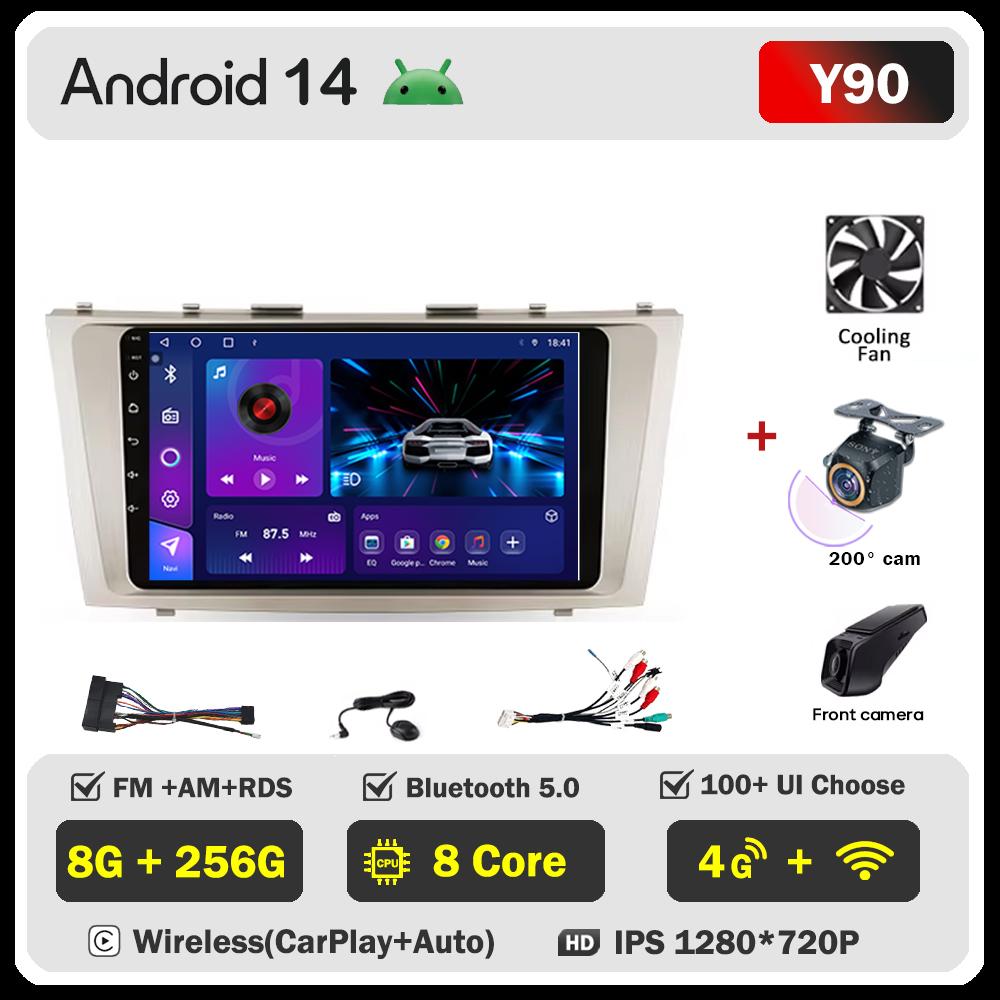 Android 14 для Toyota Camry 40 50 2006-2011 Автомобильный радиоплеер стерео головное устройство автомобильные мультимедийные интеллектуальные автомобильные системы без 2din