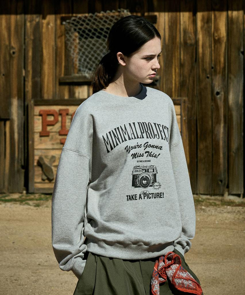 MINIMALPROJECT Capture Moment Pigment Sweatshirt Mmt139-Z [Gray]