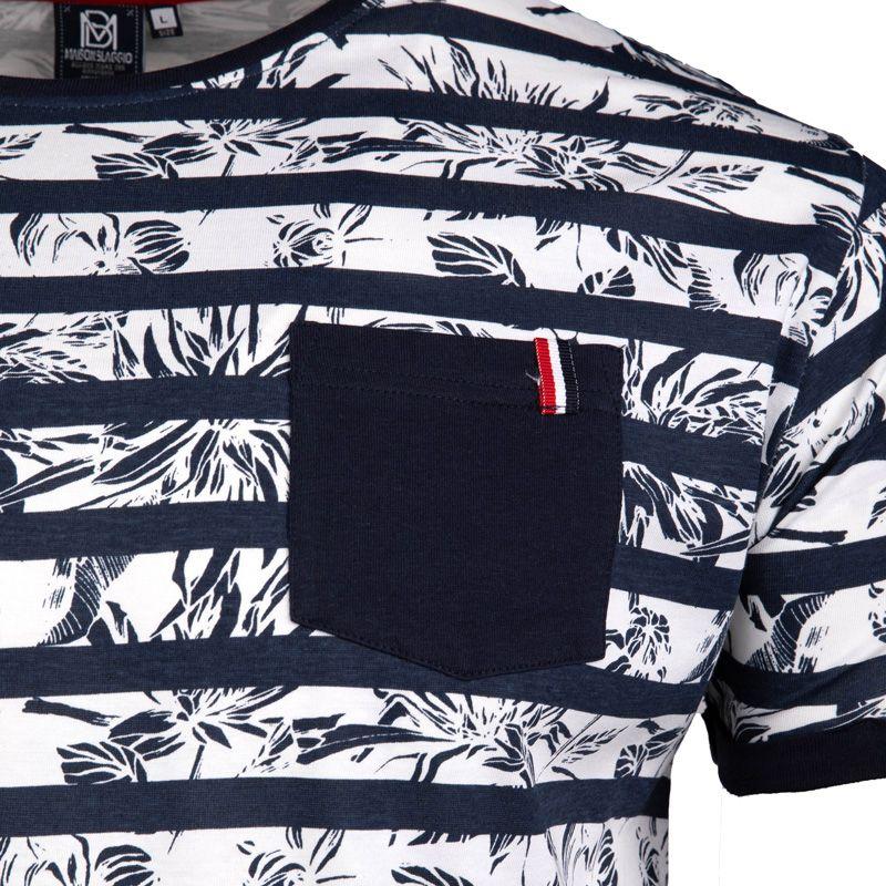 Мужская футболка Mauricio с короткими рукавами и морским узором BLAGGIO