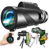 80X100 Hd Monocular Telescope 8000M Long Range Zoom Bak4 Prism Telescope With/without Tripod Phone Clip Hunting Outdoor Camping