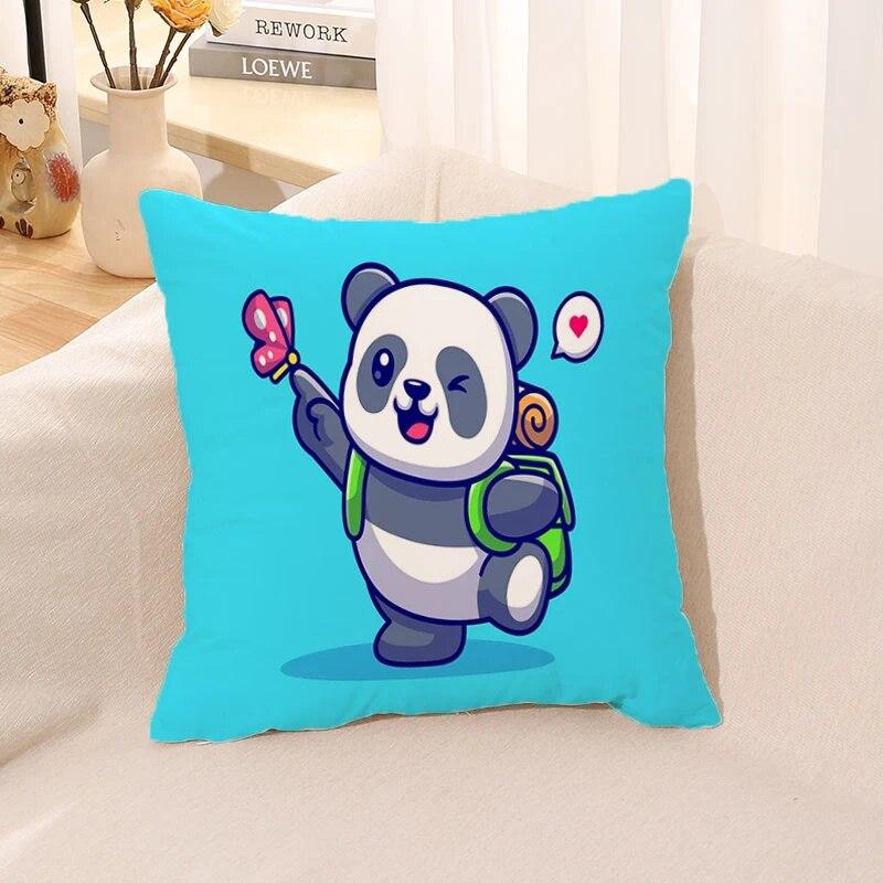 Наволочка с изображением животных Kawaii для комнаты, подушка для кровати, чехол для дивана