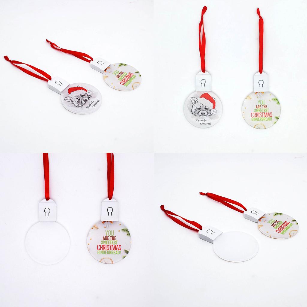 DIY Acrylic Christmas Ornament with LED Light Customizable Sublimation Crafts Sublimation Ornament Blanks Pendants