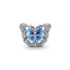 Pandora Fashionable Versatile Exquisite Shining Blue Butterfly Charm Women charm Silver 790761C01