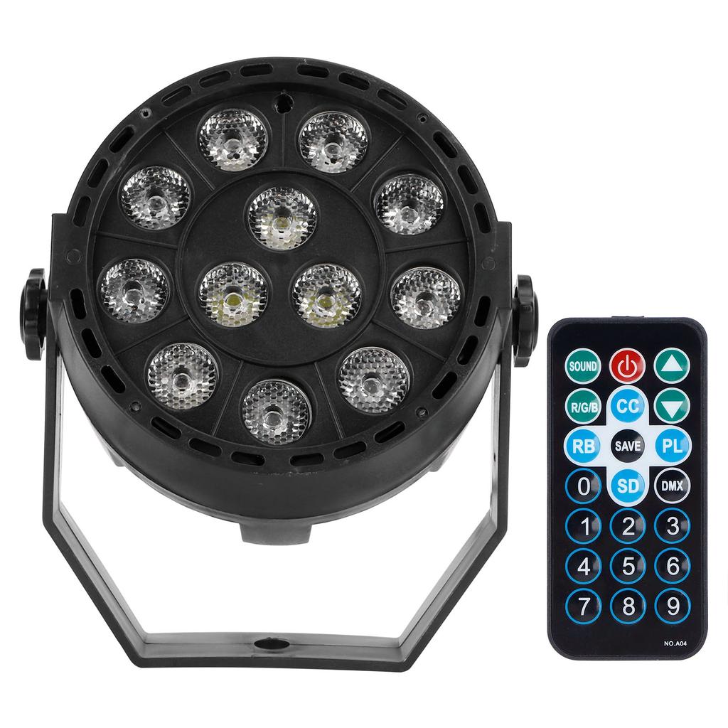 12LED Chips Spotlight RGB Sound Control Stage Light with Remote Control for Party KTV