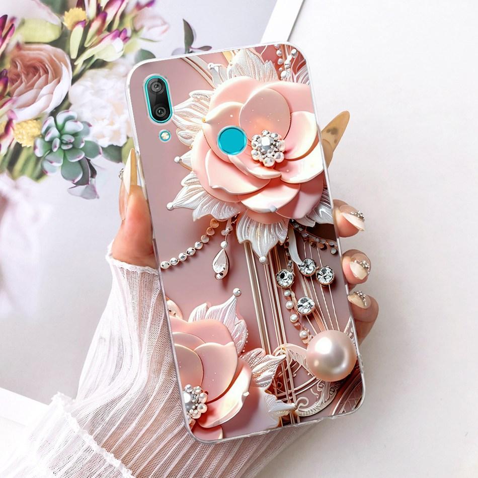 For Huawei Y7 2019 Cute Flower Butterfly Cat Painted Case For Huawei Y7 Y 7 Prime Pro 2019 Soft Silicone TPU Phone Cases
