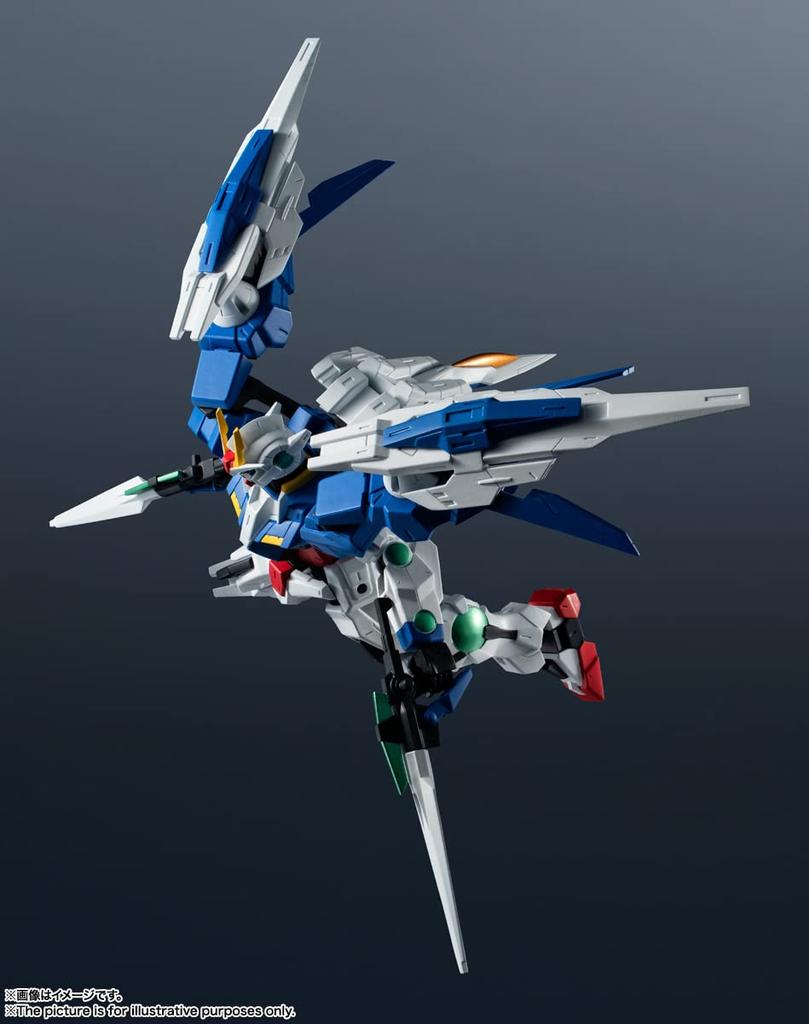 TAMASHII NATIONS GUNDAM UNIVERSE Mobile Suit Gundam 00 00 RAISER 150mm Painted Movable Figure GN-0000+GNR-010 Approx. ABS&PVC