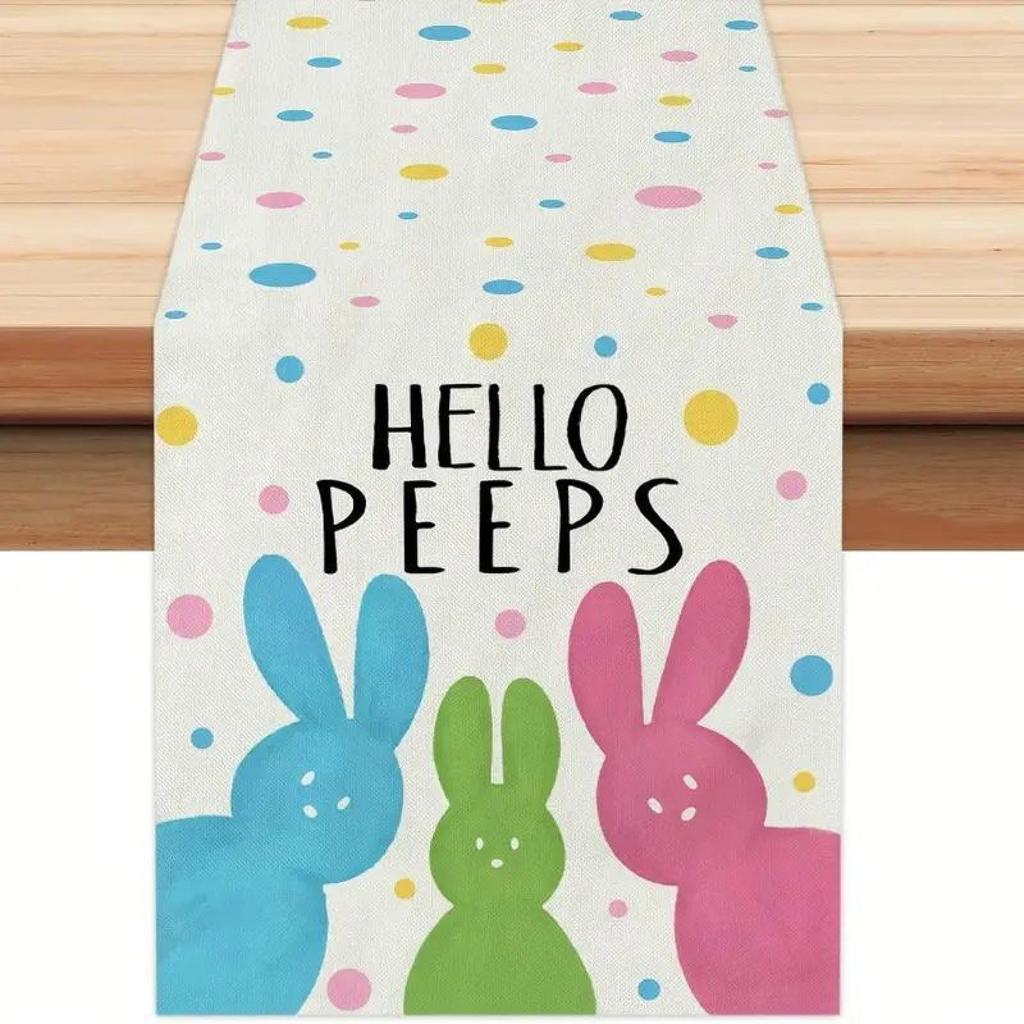 Пасхальная дорожка для стола Веселая скатерть Праздничные украшения стола