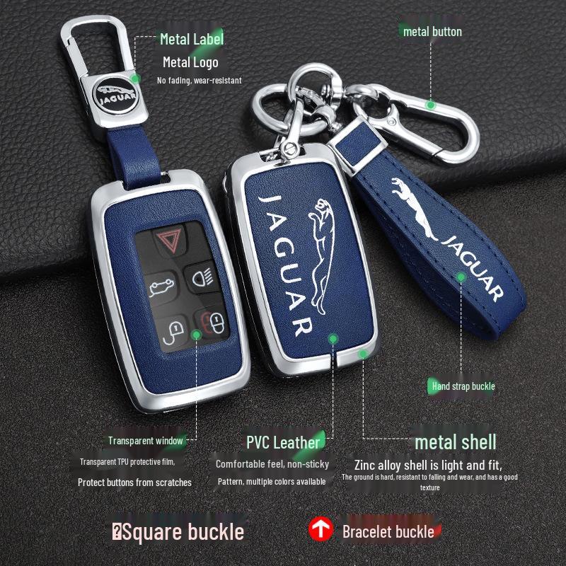 Jaguar Key Case for XFL, XEL, F-Pace, F-Type, XF, XE, XJ, E-Pace Models