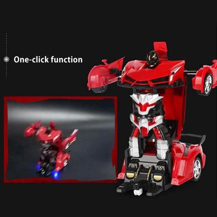 2-in-1 RC Car Kids Transformation Robots 1:18 Simulation Vehicle Remote Control Toy Children Gift Style B Blue 1:18