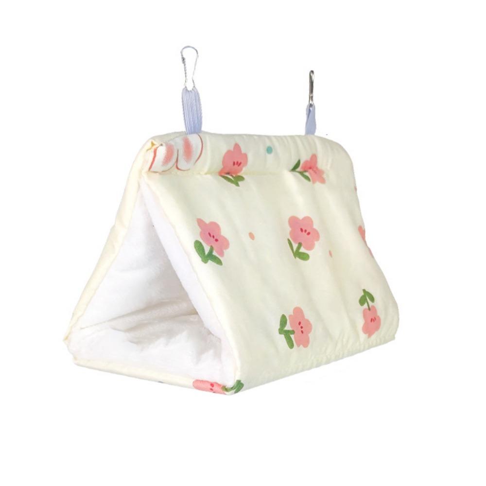 Мягкий теплый гамак в виде попугая, мультяшное треугольное хлопковое гнездо, переносная кровать для сна домашних животных