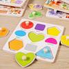Montessori Wooden Puzzles Cartoon Animal Fruit Hand Grab Board Cognition Jigsaw Puzzle Game Learning Educational Toys For Kids