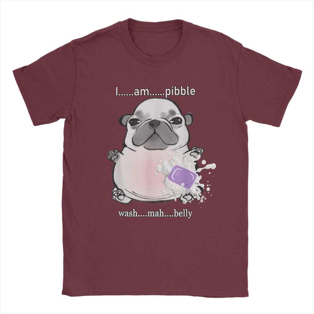 Мужские футболки I Am Pibble Wash My Belly Pibble Meme Смешные собаки Мозговая гниль Хлопковая одежда Смешная футболка с круглым вырезом Футболки большого размера