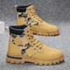 2025 Autumn New Men's Martin Boots Men's Shoes British Style Big Yellow Boots Outdoor Trendy Men's Boots Fashion Tooling Boots