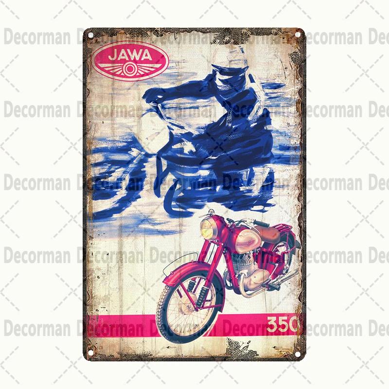 [ DecorMan]  JAWA BSA Мотор Металлические Знаки Постеры Винтажная Живопись Индивидуальный Декор Клуба LTA-1704 винтажный декор