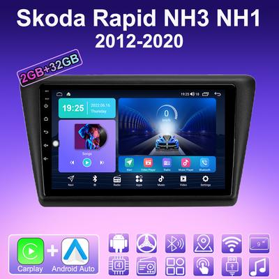 2 DIN Android Carplay автомобильное радио для Skoda Rapid NH3 NH1 2012-2020 мультимедийный проигрыватель головное устройство стерео GPS навигация BT WIFI 2+32 ГБ