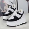Fashion Woman Plush Warm Winter Sneakers Women High Top Cotton Sport Shoes 12CM Casual Lace Up Female Platform Shoe Zapatillas Mujer