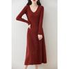Women's Cashmere Dress 30% Cashmere 70% Wool Autumn and Winter Cashmere Skirt Soft and Warm