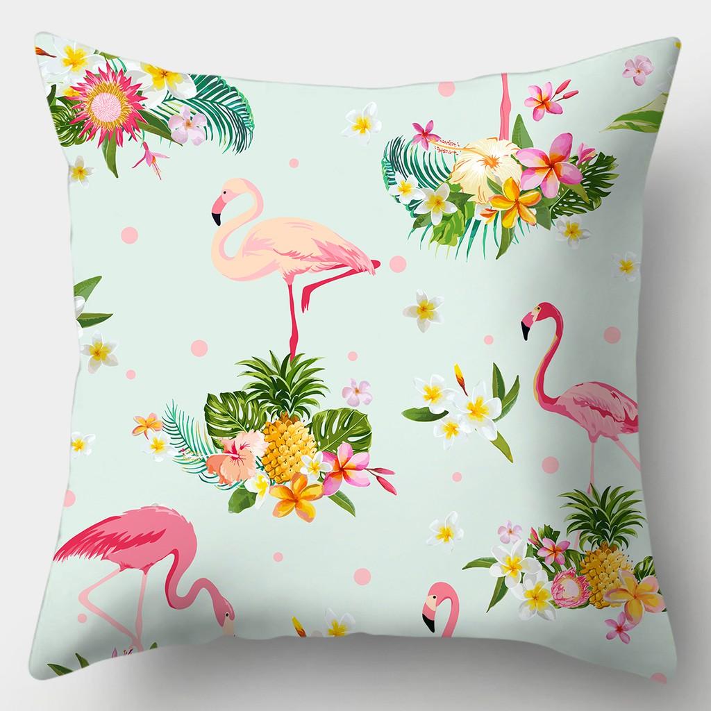 Наволочка с тропическим принтом фламинго, квадратная наволочка для дивана из персиковой кожи, наволочка для домашнего декора