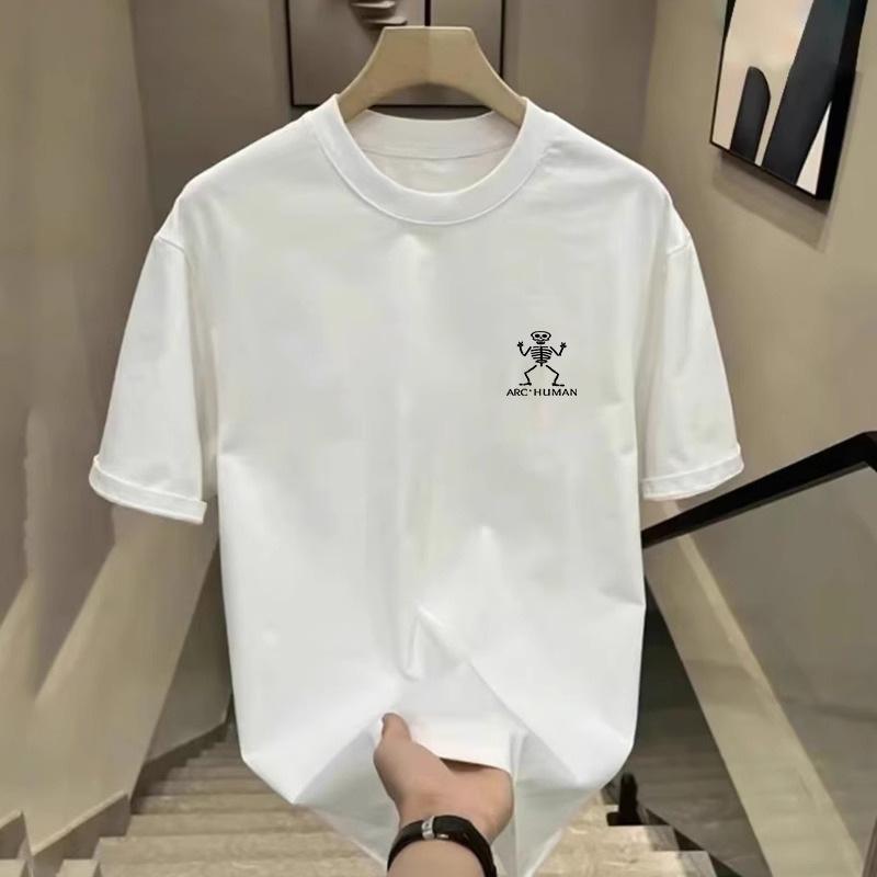 Couples Cotton T-Shirt Short Sleeve Black White Tops Breathable Comfortable Soft Casual Sport Tees