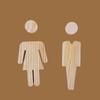 2pcs/se Self-adhesive Bathroom Door Signs Antique Men's And Women's Toilet Sign  Home Decor