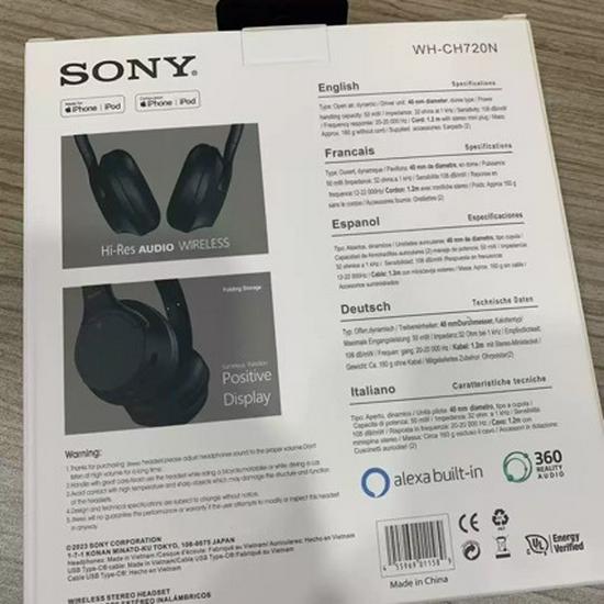 WH-CH720N Over-Ear True Wireless Headphones - Bestseller Model for Traffic Generation