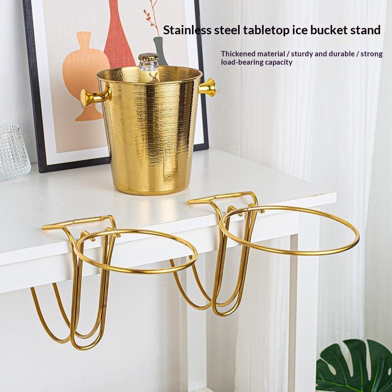 Desktop Ice Bucket Stand Cooler Stand Beerbarrel Rack Wine Bucket Stand For Outdoor Cocktail Parties Cooking