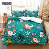 3pcs Christmas Duvet Cover Set, Cartoon Santa Claus Bedding Set, Soft Comfortable Breathable Duvet Cover, For Bedroom Guest Room