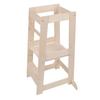 Wooden Kitchen Helper Safety Stand Learning Tower Plywood Kh-100x, Natural