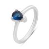 Серебряное кольцо с сапфиром nano 0.517ct, вес изделия 2,1 гр (2195108)