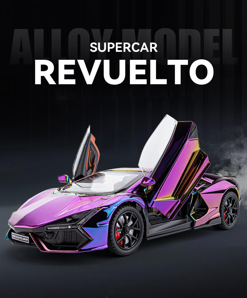 Spray 1/24 Lamborghini Revuelto Hybrid Super Sports Car Alloy Diecast Model Car Miniauto Simulation Collectibles Birthday Gifts