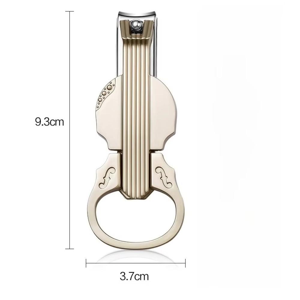 Gifts Violin Shape Nail Clippers Stainless Steel Anti-splash Manicure Tools with Bottle Opener Flat Slanted Head Nails Trimmer